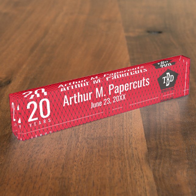 Porte-nom Pour Bureau Cadeau d'anniversaire personnalisé pour les employ (Taille)
