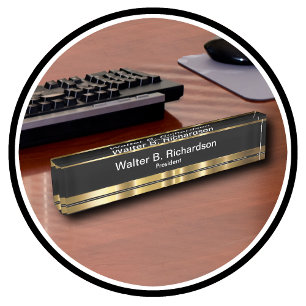 Porte-nom Pour Bureau Cadeau exécutif classique