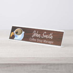 Porte-nom Pour Bureau Café Coeur en forme de mousse Coeur Café Café Bout