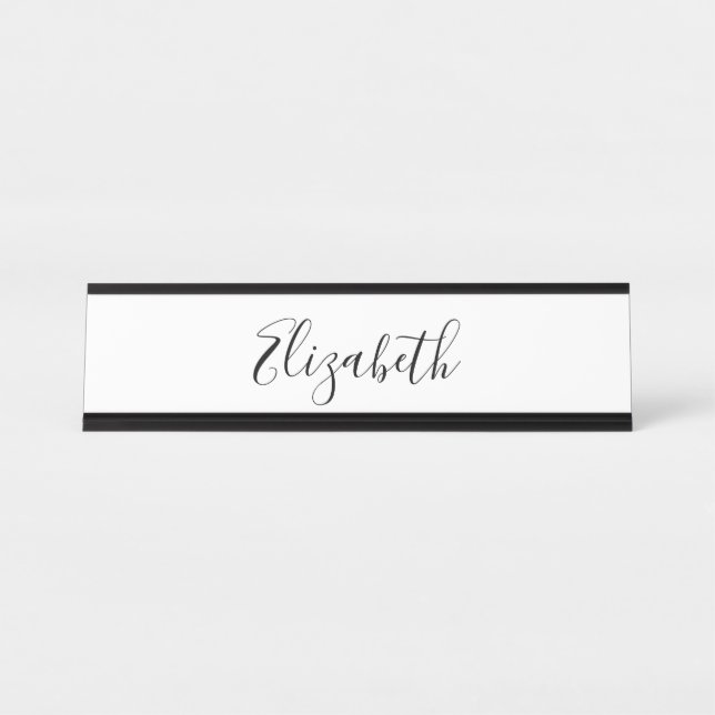 Porte-nom Pour Bureau Calligraphie de nom personnalisé (Devant)