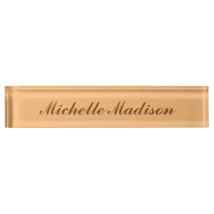 Porte-nom Pour Bureau Calligraphie moderne minimaliste simple
