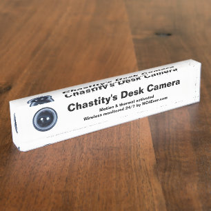 Porte-nom Pour Bureau Caméra de bureau de Chastity