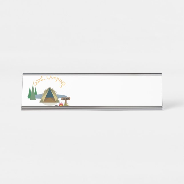 Porte-nom Pour Bureau Camping de départ (Devant)