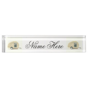 Porte-nom Pour Bureau Caravane vintage de gitan de remorque de larme
