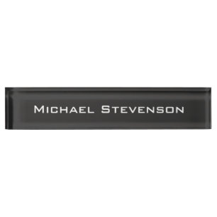Porte-nom Pour Bureau Carte professionnelle moderne Grey Business Desk