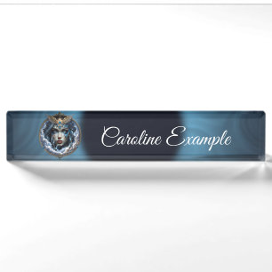 Porte-nom Pour Bureau Célestia – Gardienne du Ciel Infini