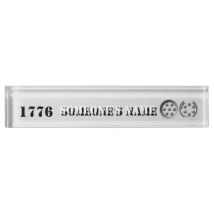 Porte-nom Pour Bureau Centesimal 1776 (Minimal) par Kenneth Yoncich