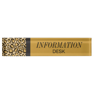 Porte-nom Pour Bureau Centre d'information Jaguar