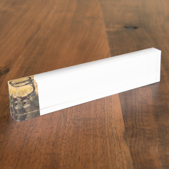 Porte-nom Pour Bureau cerfs communs (Taille)