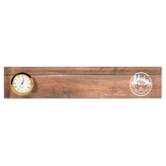 Porte-nom Pour Bureau Chalet Cabane Cottage Grange | Nom de Famille Pers
