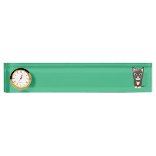 Porte-nom Pour Bureau Chat mignon avec arc