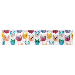 Porte-nom Pour Bureau Chats aquarelles et amis