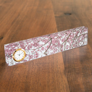 Porte-nom Pour Bureau Cherry Blossoms Guichet Personnalisé Destiny Desti
