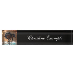 Porte-nom Pour Bureau Cheval