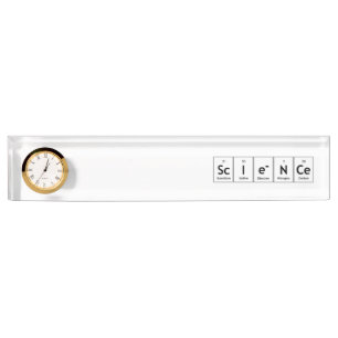 Porte-nom Pour Bureau Chimie de mot d'éléments de Tableau périodique