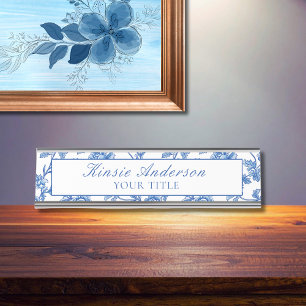 Porte-nom Pour Bureau Chinoiserie élégante personnalisée