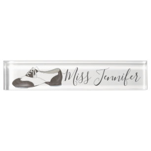 Porte-nom Pour Bureau Chorégraphe enseignant de danse de chaussure Tap