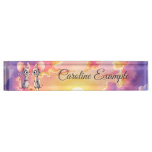 Porte-nom Pour Bureau Chuchotements de coucher de soleil – Une petite hi