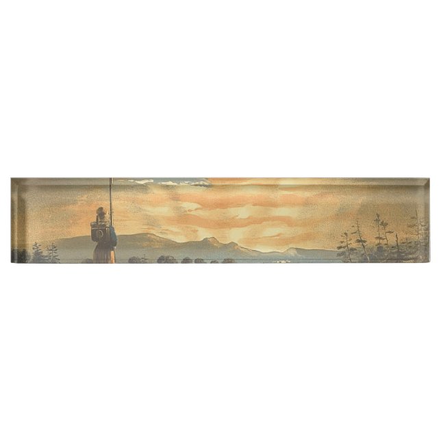 Porte-nom Pour Bureau Ciel patriotique de PIÈCE EN T (Devant)