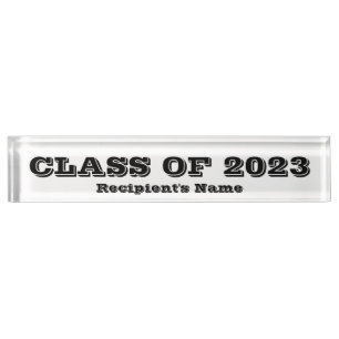 Porte-nom Pour Bureau Classe de papier noir clair 2023 par Janz