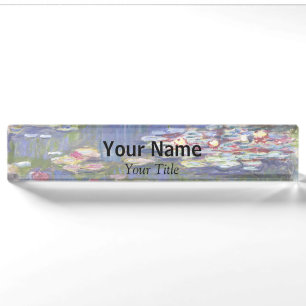 Porte-nom Pour Bureau Claude Monet - Nymphéas / Nymphéas