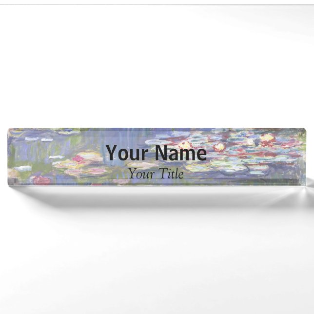 Porte-nom Pour Bureau Claude Monet - Nymphéas / Nymphéas (Devant)