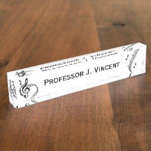Porte-nom Pour Bureau Climactic G Clef Name