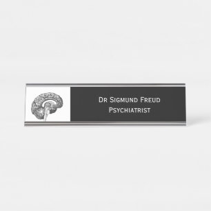 Porte-nom Pour Bureau Clinique de soins de santé d'anatomie du cerveau m