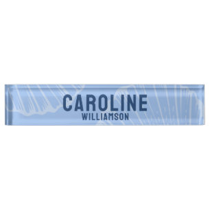 Porte-nom Pour Bureau Coastal Simple marine moderne marine marine bleu c