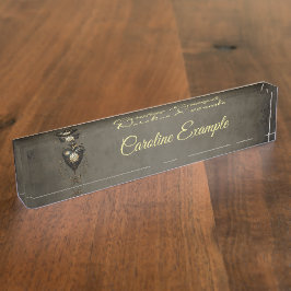 Porte-nom Pour Bureau Coeur de vapeur,