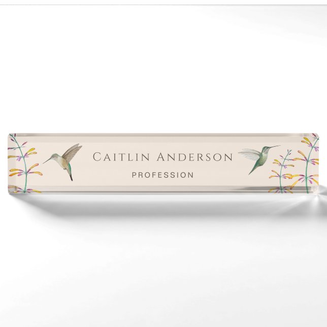 Porte-nom Pour Bureau Colibri   (Devant)