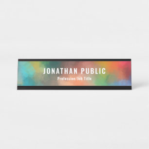 Porte-nom Pour Bureau Coloré Modèle vert Jaune Rouge Bleu Violet