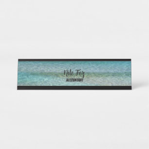 Porte-nom Pour Bureau Comptable des vagues d'eau de la mer Nature Bureau