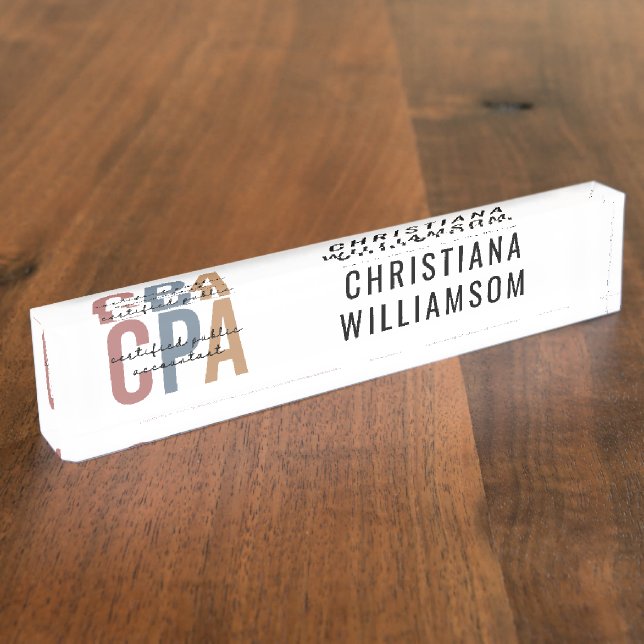 Porte-nom Pour Bureau Comptable public certifié CPA (Taille)