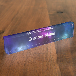 Porte-nom Pour Bureau Conception de constellations de l'espace cosmique 