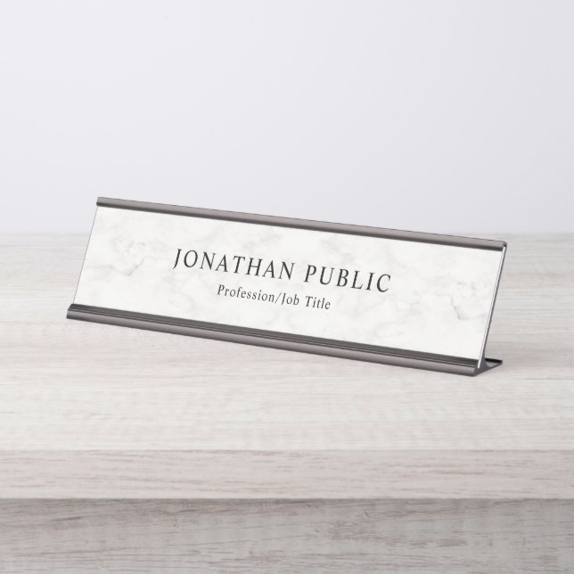 Porte-nom Pour Bureau Conception moderne professionnelle élégante de (Devant)