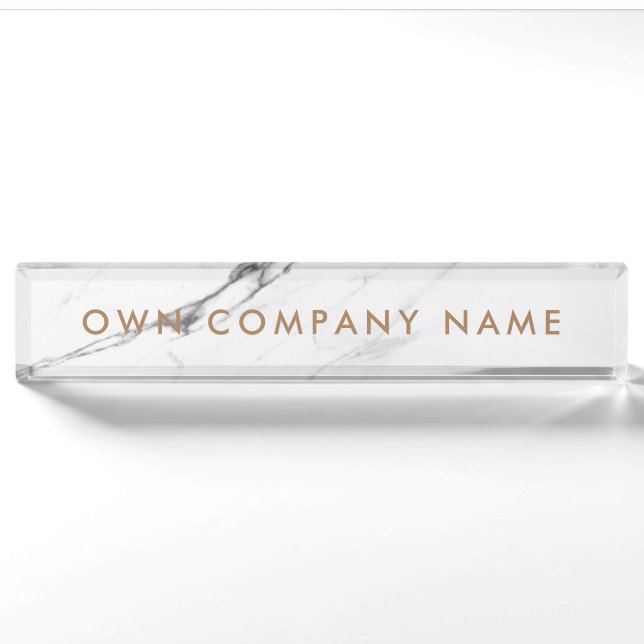 Porte-nom Pour Bureau Concevez votre propre plaque signalétique (Devant)