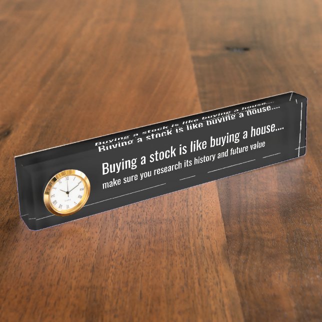 Porte-nom Pour Bureau Conseil d'investisseur de marché boursier (Taille)