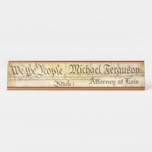 Porte-nom Pour Bureau Constitution d'Etats-Unis de mandataire