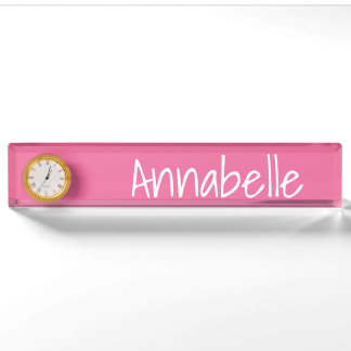 Porte-nom Pour Bureau Corail clair