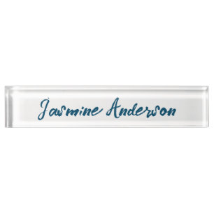 Porte-nom Pour Bureau Couleur bleu océan minimaliste moderne