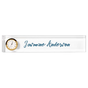Porte-nom Pour Bureau Couleur bleu océan minimaliste moderne