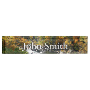 Porte-nom Pour Bureau Couleur d'automne dans le parc d'état d'Ohiopyle