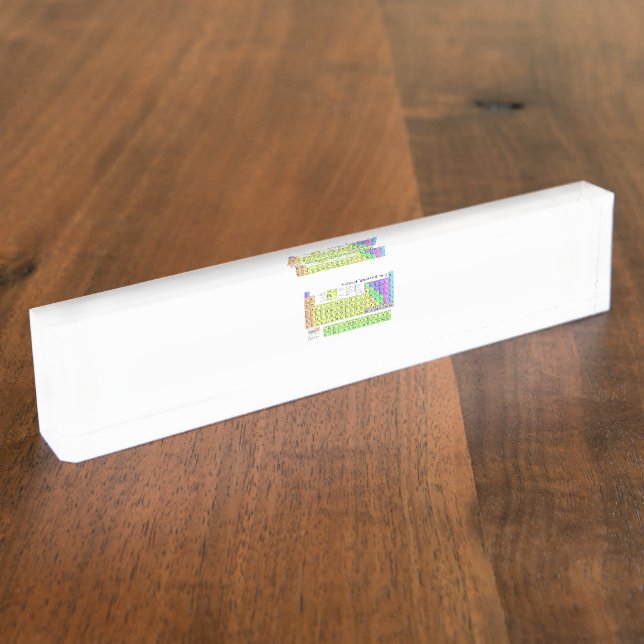 Porte-nom Pour Bureau Couleur du tableau périodique (Taille)