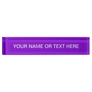 Porte-nom Pour Bureau Couleur simple et violette