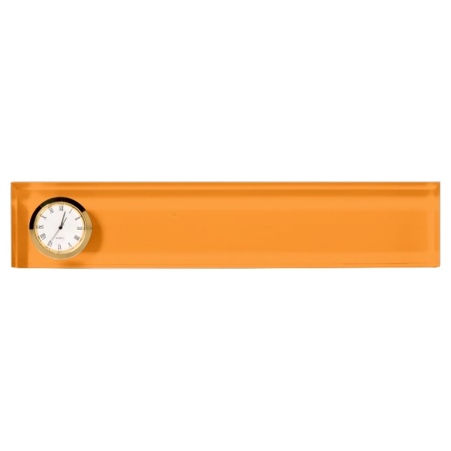 Porte-nom Pour Bureau couleur UT orange (Devant)