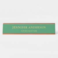 Couleurs Vert Mer et Or Professionnel Moderne Simp