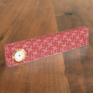 Porte-nom Pour Bureau Couronne de Noël Rouge, Décoration de Noël, Xmas