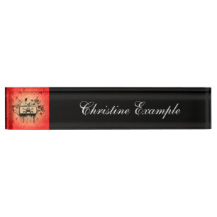Porte-nom Pour Bureau Crâne extraordinaire