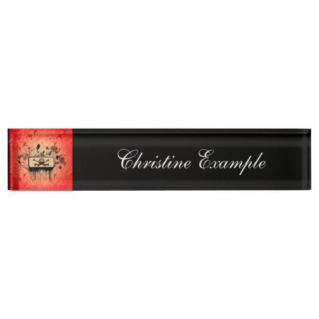Porte-nom Pour Bureau Crâne extraordinaire (Devant)